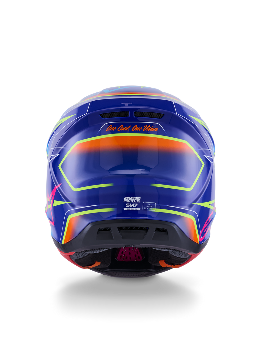 Casco Alpinestars SM7 Cast - Gloss/Blue/Pink/Yellow Fluo