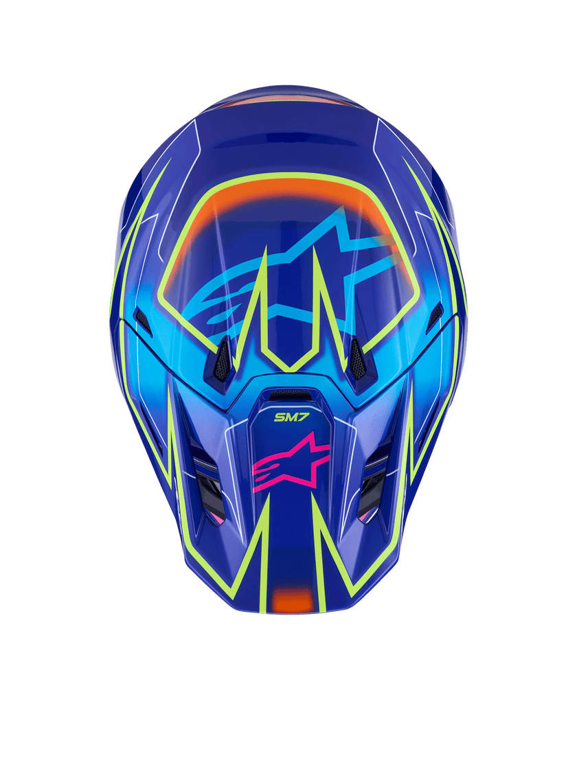 Casco Alpinestars SM7 Cast - Gloss/Blue/Pink/Yellow Fluo