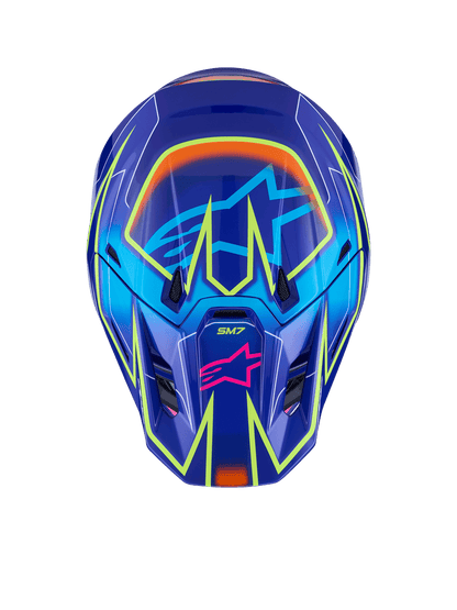 Casco Alpinestars SM7 Cast - Gloss/Blue/Pink/Yellow Fluo