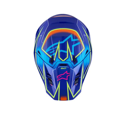 Casco Alpinestars SM7 Cast - Gloss/Blue/Pink/Yellow Fluo