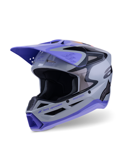 Casco Alpinestas de niño SM3 Jettson - Glosss Black/Gray/Purple