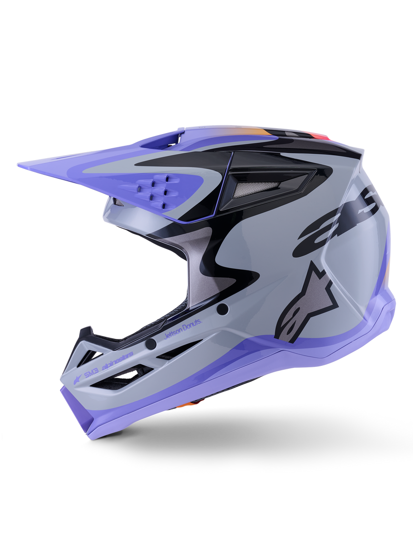 Casco Alpinestas de niño SM3 Jettson - Glosss Black/Gray/Purple