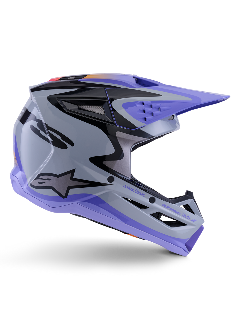 Casco Alpinestas de niño SM3 Jettson - Glosss Black/Gray/Purple