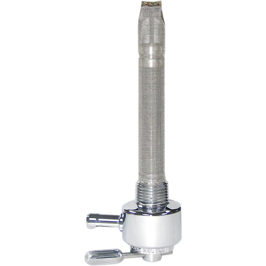 Fuel Valve - Chrome - 3/8" NPT - Round