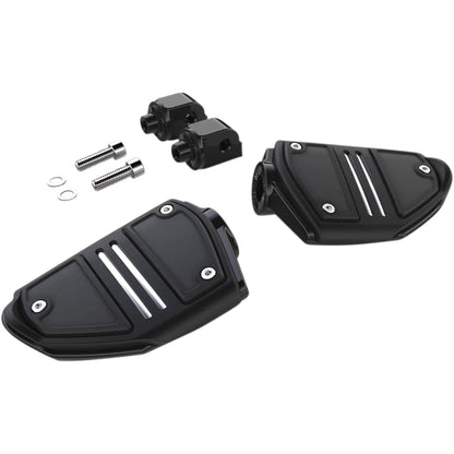 Twin Rail Footpeg - With Mount - Black - Softail