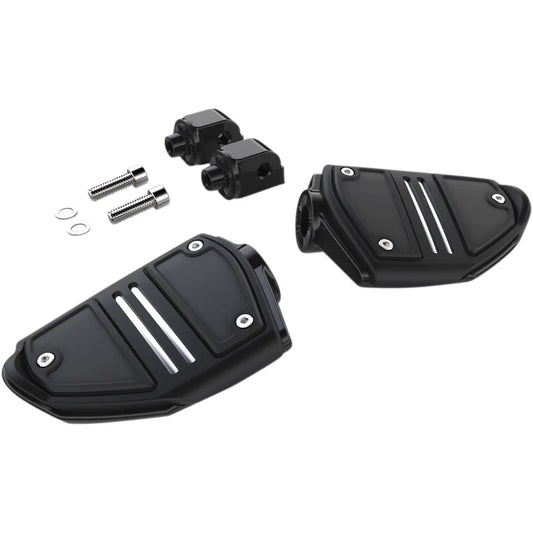 Twin Rail Footpeg - With Mount - Black - Softail