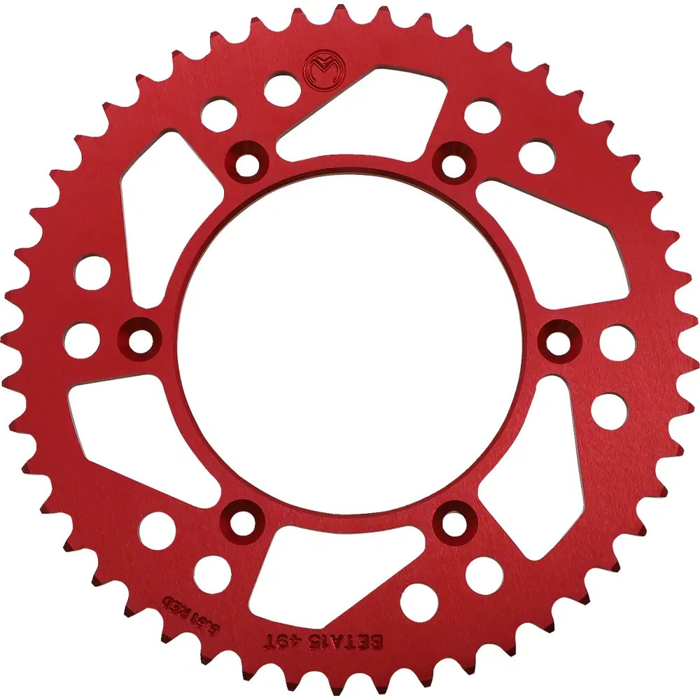 Piñón Trasero de Aluminio - Piñón Trasero - Aluminio - 49 Dientes - Rojo - Beta