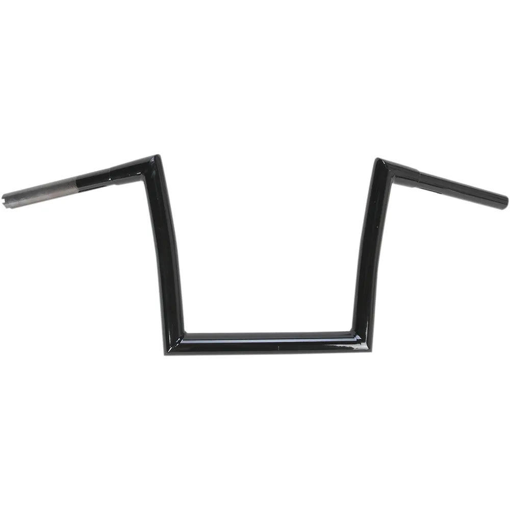 Black 1-1/4" Fat Bobber Strip Handlebar With 10" Rise