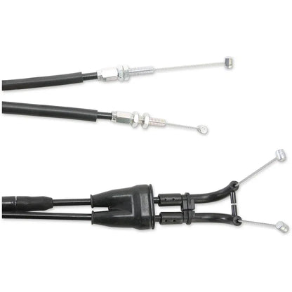 Cable del acelerador de vinilo negro.