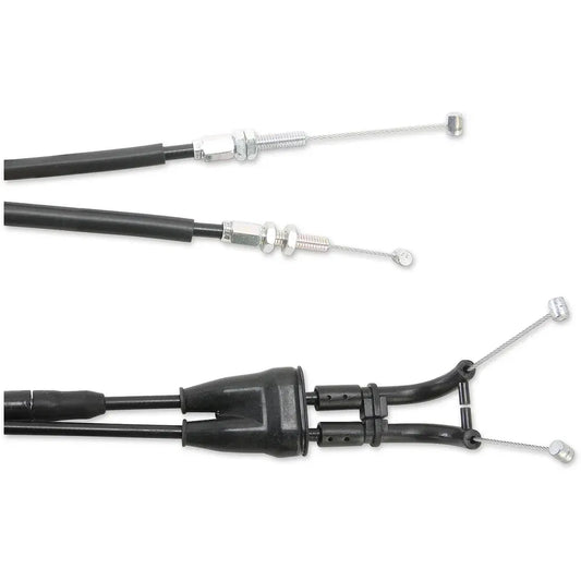 Cable del acelerador de vinilo negro.