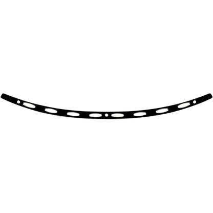 Embellecedor de parabrisas de acero inoxidable - Embellecedor de parabrisas - Negro - Ovalado - FLH '96-'13