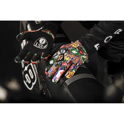 Guantes de pista dura con correas