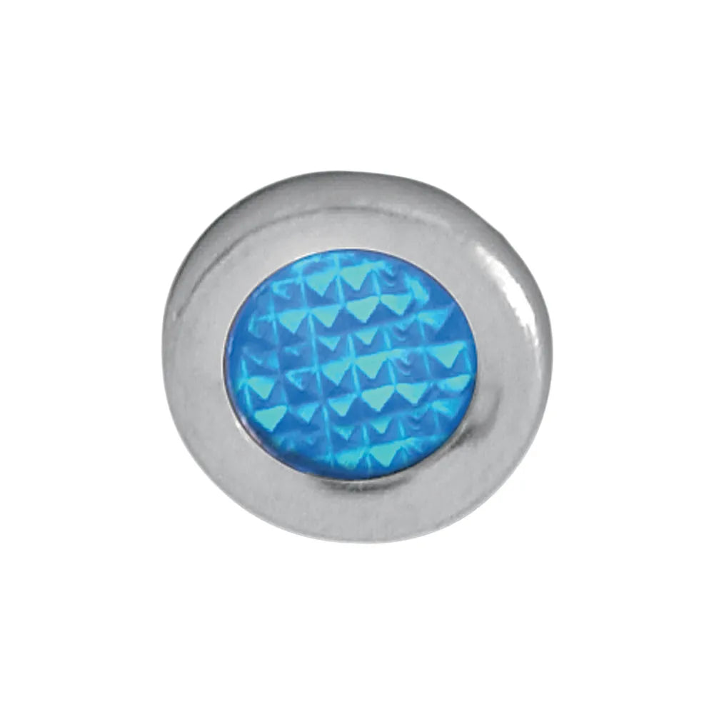 Snap-In Indicator Light - Blue - Stainless Steel Bezel