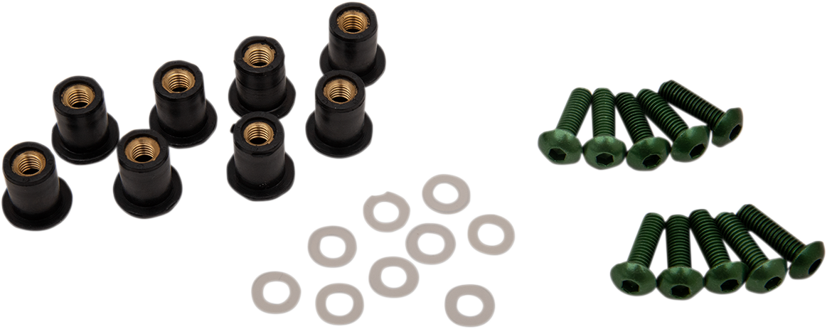 Kit de tornillos para parabrisas - Kit de tornillos para parabrisas - Verde