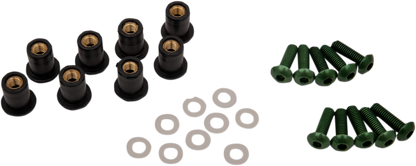 Kit de tornillos para parabrisas - Kit de tornillos para parabrisas - Verde