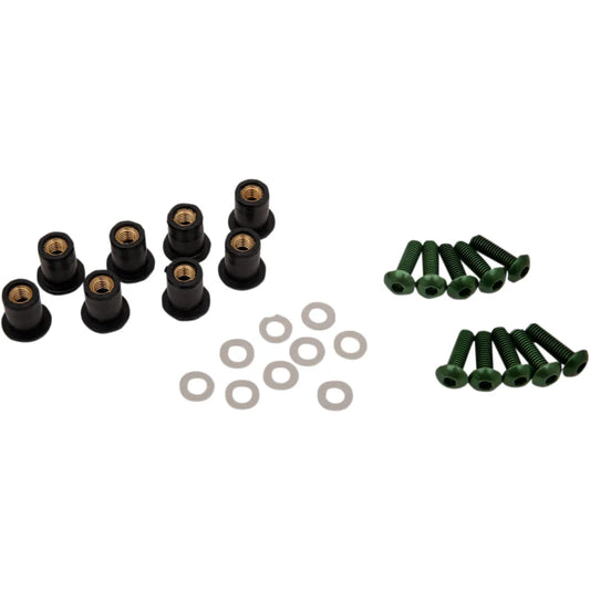 Kit de tornillos para parabrisas - Kit de tornillos para parabrisas - Verde