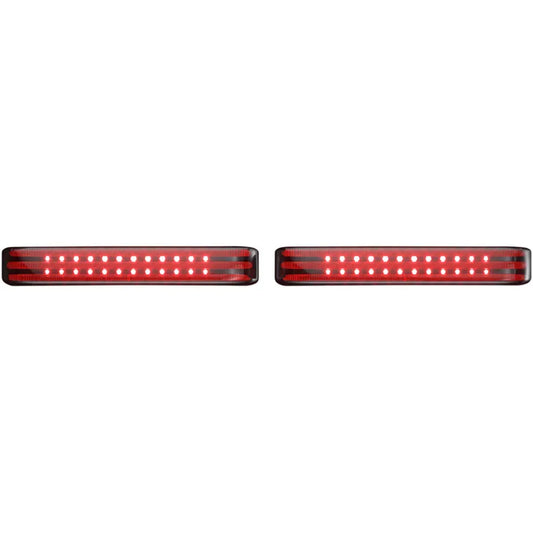 Saddlebag LED Lights - Sequential - Chrome/Smoke