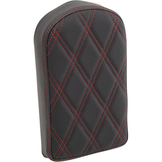 Sissy Bar Pad - Double Diamond - Red - 10"