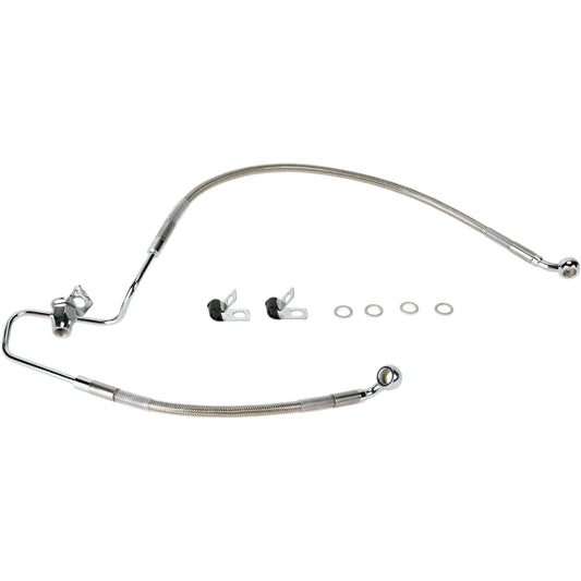 Rear Brake Line XL 04-13 Clear-Coated Stainless Steel