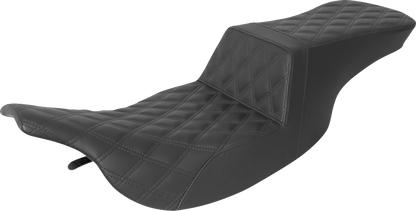 Asiento subido Tour - Asiento subido Tour - Costura de celosía completa - Negro - FL '97-'07