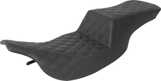 Asiento subido Tour - Asiento subido Tour - Costura de celosía completa - Negro - FL '97-'07
