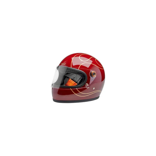 Casco Biltwell Gringo S Flamas -  Gloss Garnet Red