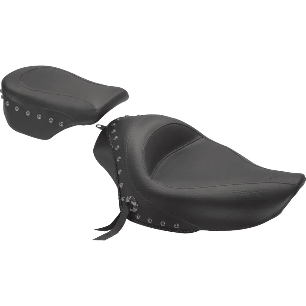 Asiento individual de vinilo con tachuelas, sin respaldo