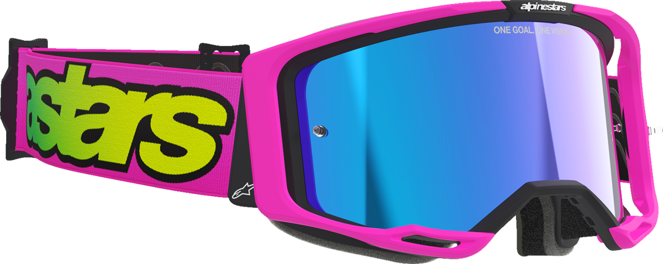 Lentes Vision 8 Vista - Lentes Vision 8 - Vista - Rosa Fluo/Amarillo Fluo - Lente Azul Espejo