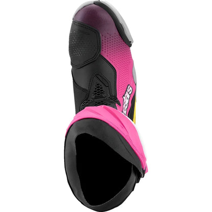 Botas supertech r negro/magenta/blanco/amarillo