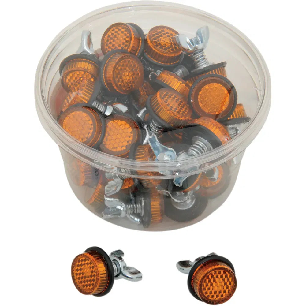License Plate Reflectors - 40ct Tub - Amber