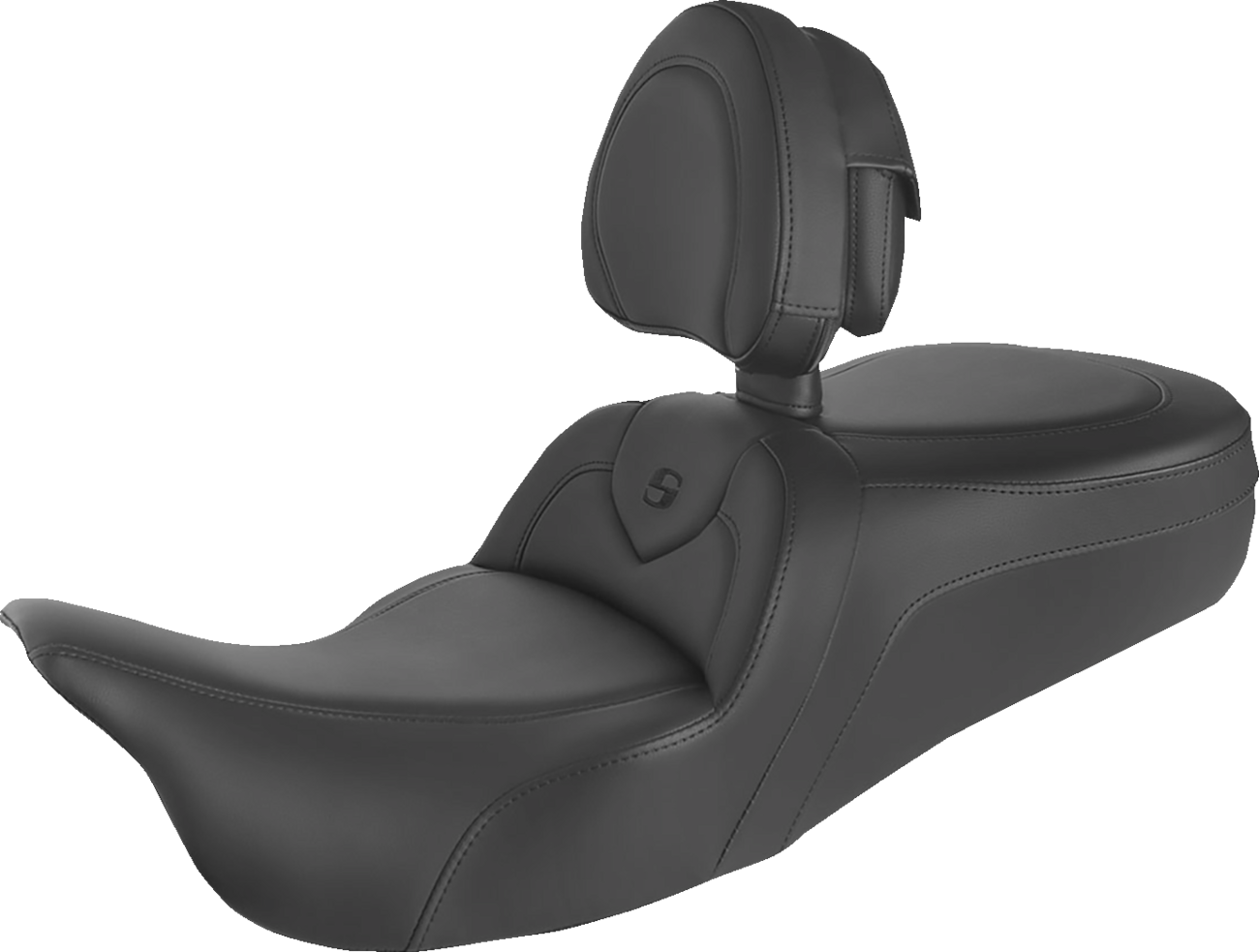 Asiento Roadsofa™ de alcance estándar - Asiento Roadsofa™ - con respaldo - Negro/Costura negra - FLH/FLT '08-'24