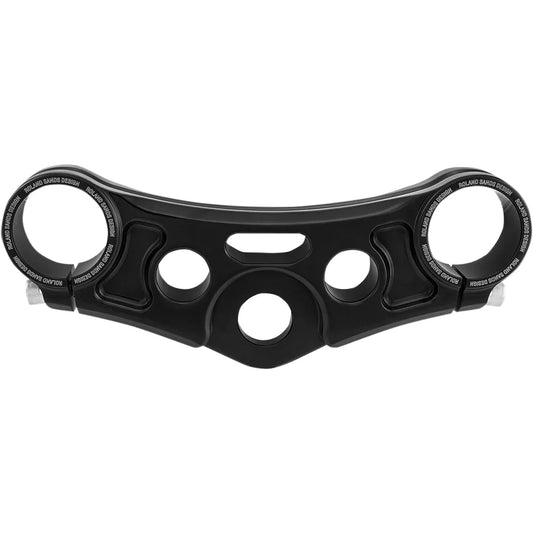 Top Triple Clamp - Gloss Black - With Riser Holes