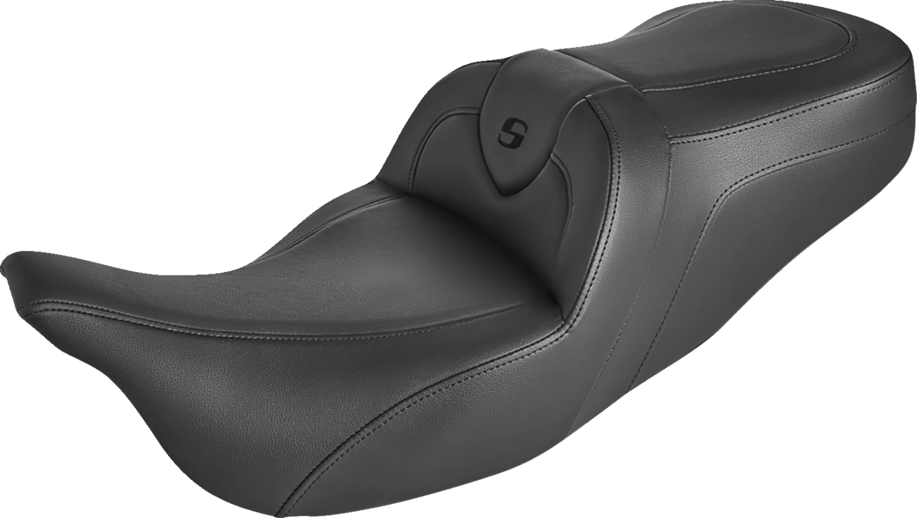 Asiento Roadsofa™ de alcance estándar - Asiento Roadsofa™ - sin respaldo - Negro/Costura negra - FLH/FLT '08-'24