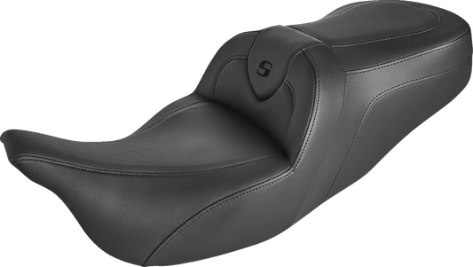Asiento Roadsofa™ de alcance estándar - Asiento Roadsofa™ - sin respaldo - Negro/Costura negra - FLH/FLT '08-'24