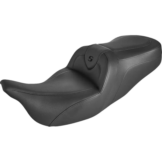 Asiento Roadsofa™ de alcance estándar - Asiento Roadsofa™ - sin respaldo - Negro/Costura negra - FLH/FLT '08-'24