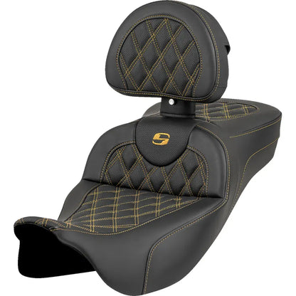 Asiento de alcance extendido Roadsofa™ - Asiento de alcance extendido Roadsofa™ - Costura de celosía - Costura dorada - con respaldo - FL '08-'23