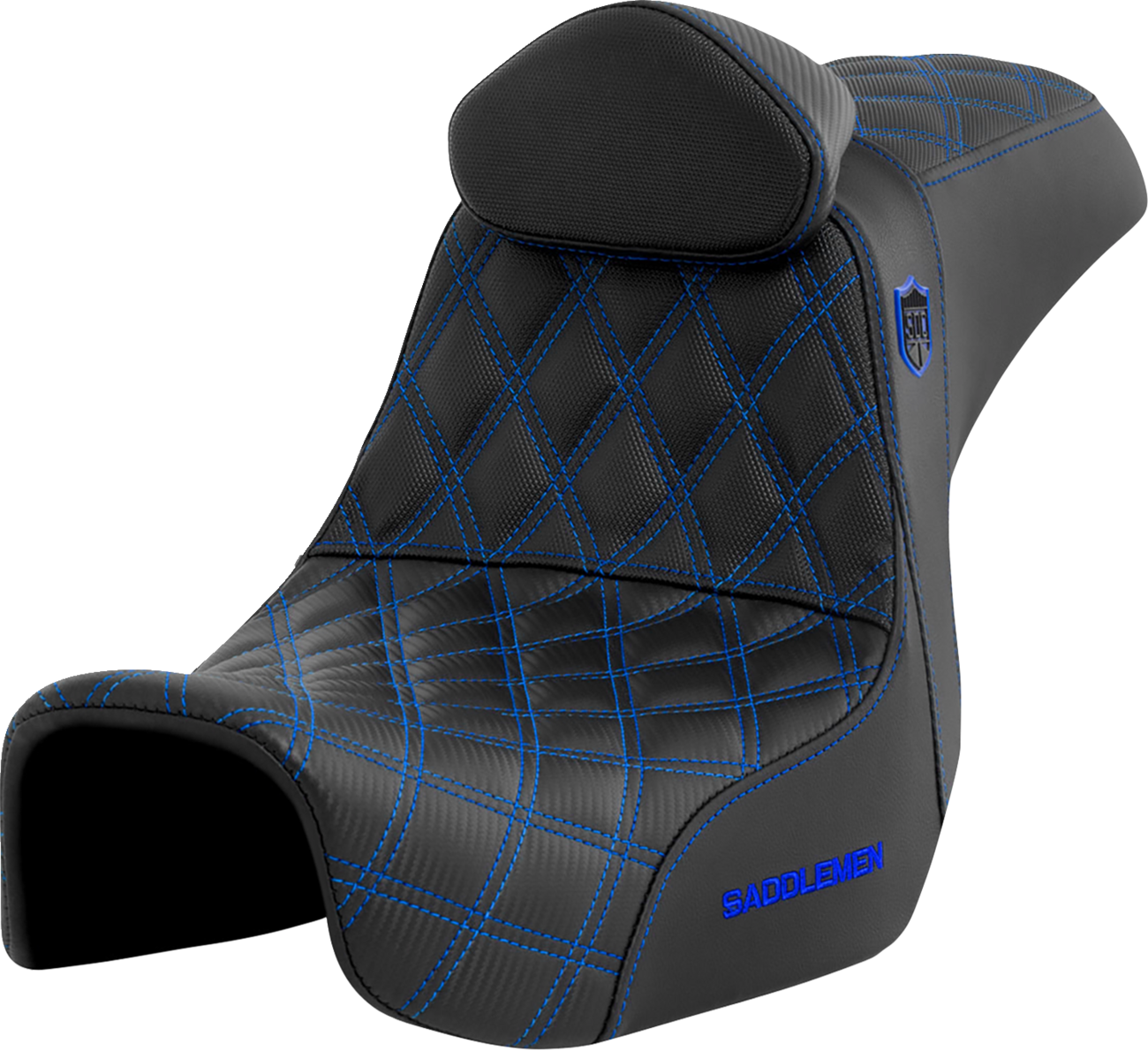 Asiento Pro Series SDC Performance Grip - Asiento Pro Series SDC Performance - con respaldo - Blue Stitch - Dyna '06-'17