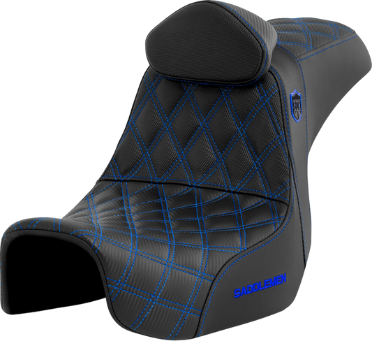 Asiento Pro Series SDC Performance Grip - Asiento Pro Series SDC Performance - con respaldo - Blue Stitch - Dyna '06-'17