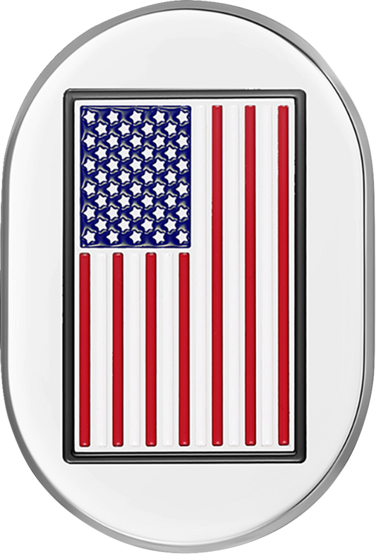 Cubierta de antena - Cubierta de antena - Guardabarros trasero izquierdo - Bandera estadounidense - Cromada