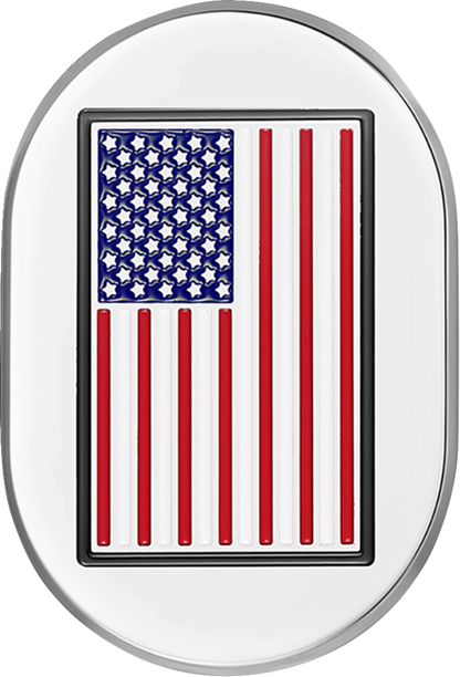 Cubierta de antena - Cubierta de antena - Guardabarros trasero izquierdo - Bandera estadounidense - Cromada
