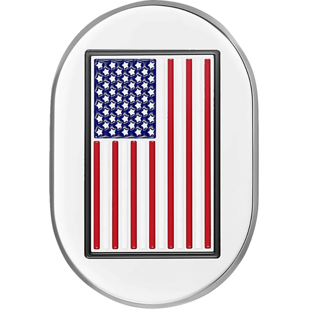 Cubierta de antena - Cubierta de antena - Guardabarros trasero izquierdo - Bandera estadounidense - Cromada