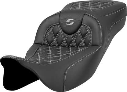 Asiento RoadSofa™ de alcance extendido - Asiento Roadsofa™ de alcance extendido - Costura de celosía - Costura plateada - sin respaldo - FL '08-'24