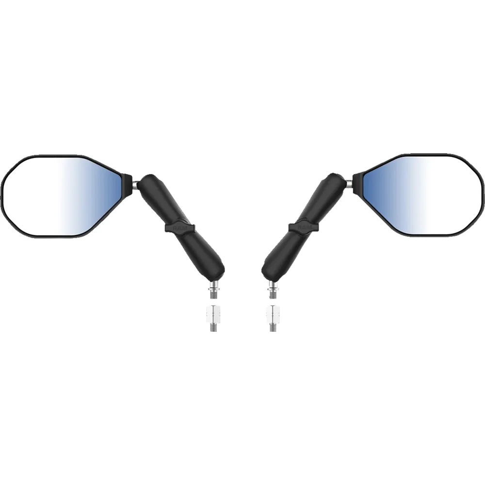 Kit tough-mirror™ con bases m10-1.25/adaptadores m10-1.5: brazo largo