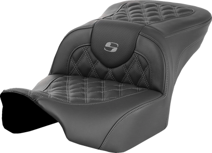 Asiento Roadsofa™ con costura de celosía - Asiento Roadsofa™ - sin respaldo - Costura de celosía gris - FLTR/FLHX '23-'24