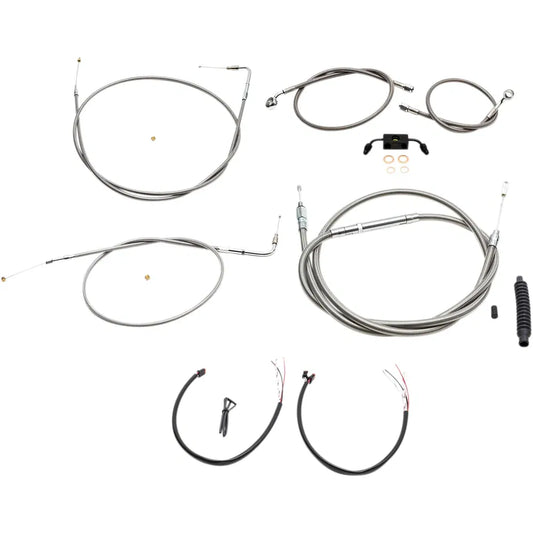 Kit completo de cable de manillar/línea de freno trenzado de acero inoxidable — kit de cables