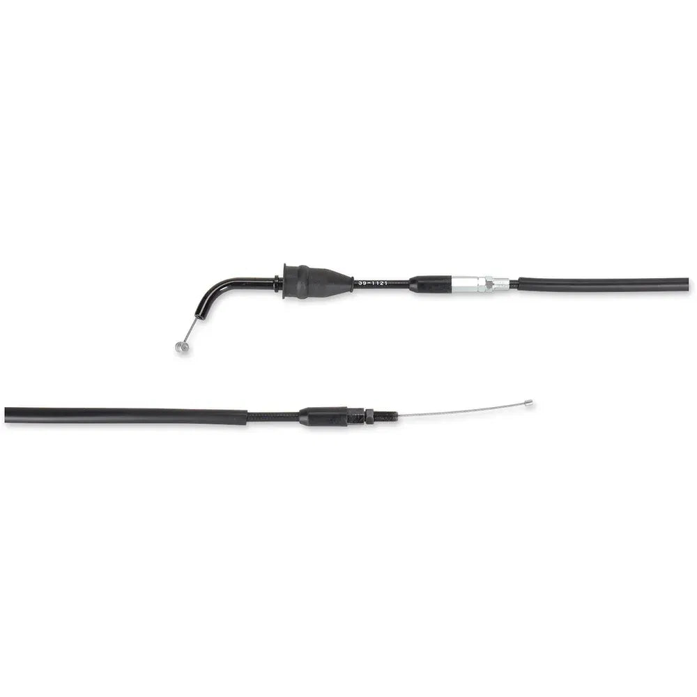 Cable del acelerador de vinilo negro.