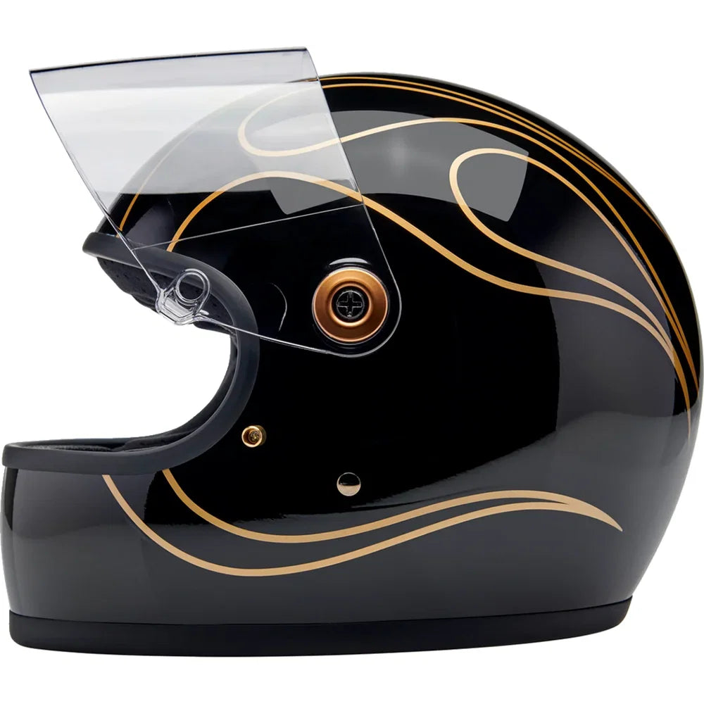 Casco Biltwell Gringo S Gloss Black Flames