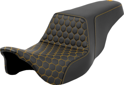 Asiento elevado tipo panal - Asiento elevado - Panal - Costuras doradas - FL '08-'23