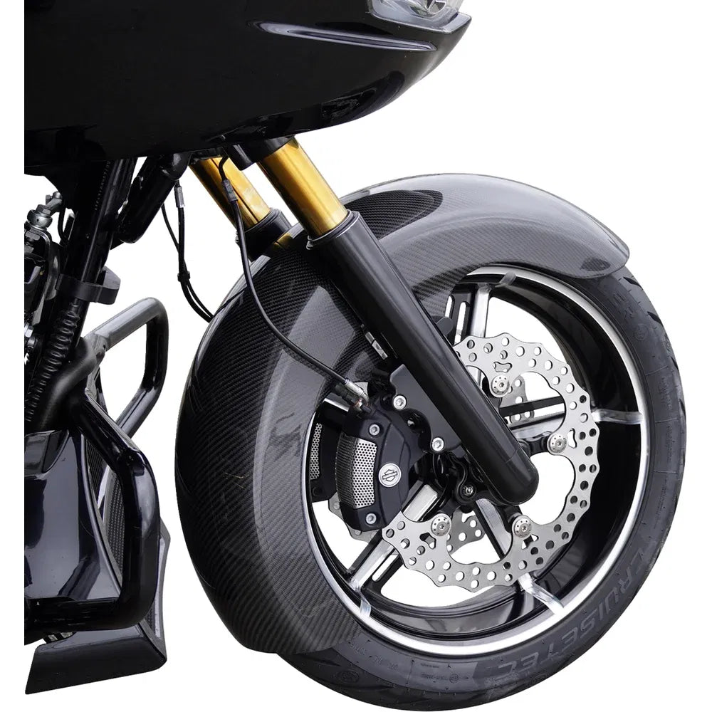 Guardabarros delantero fat wrapper de fibra de carbono de 18"