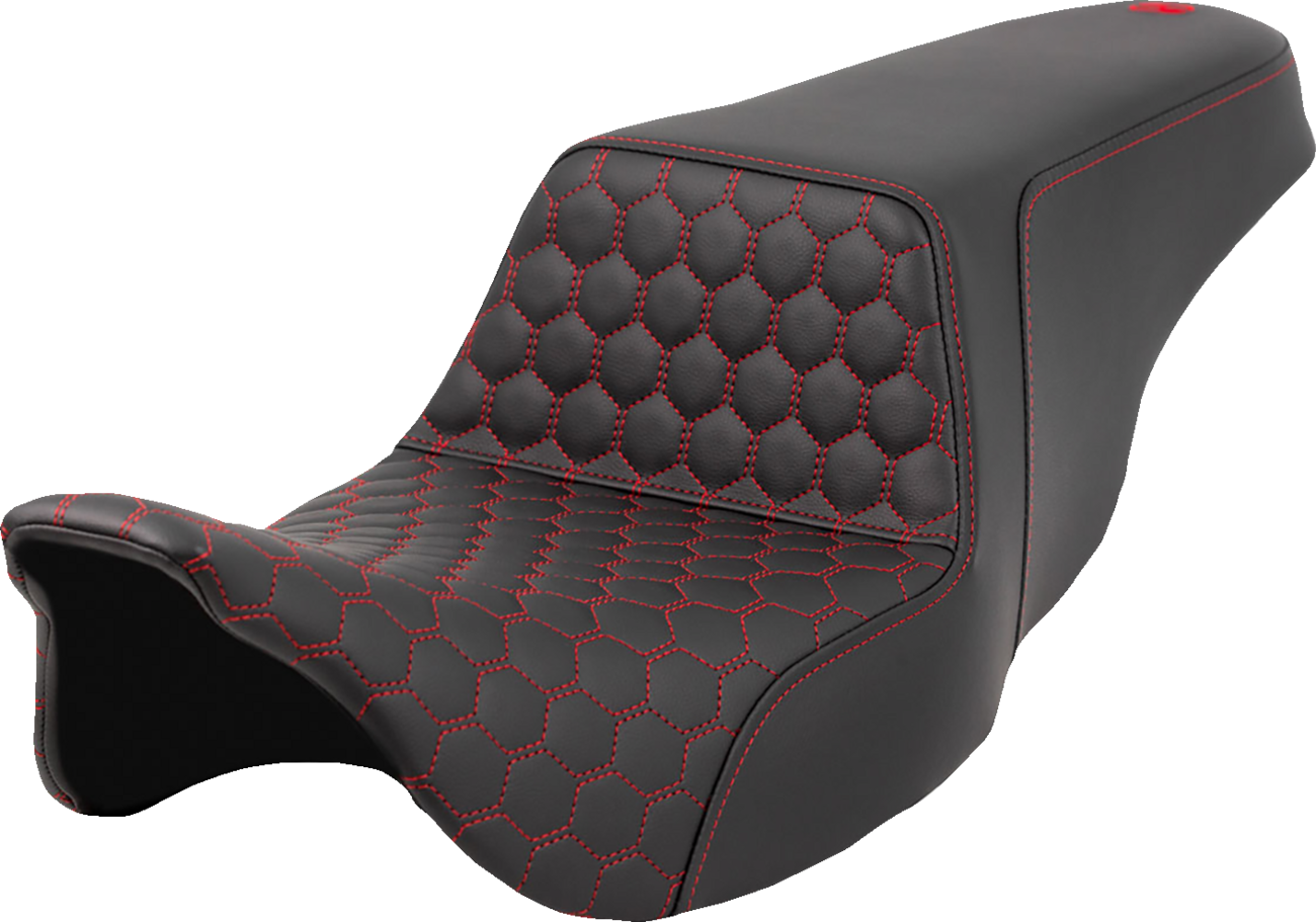 Asiento elevado tipo panal - Asiento elevado - Panal - Costuras rojas - FL '08-'23